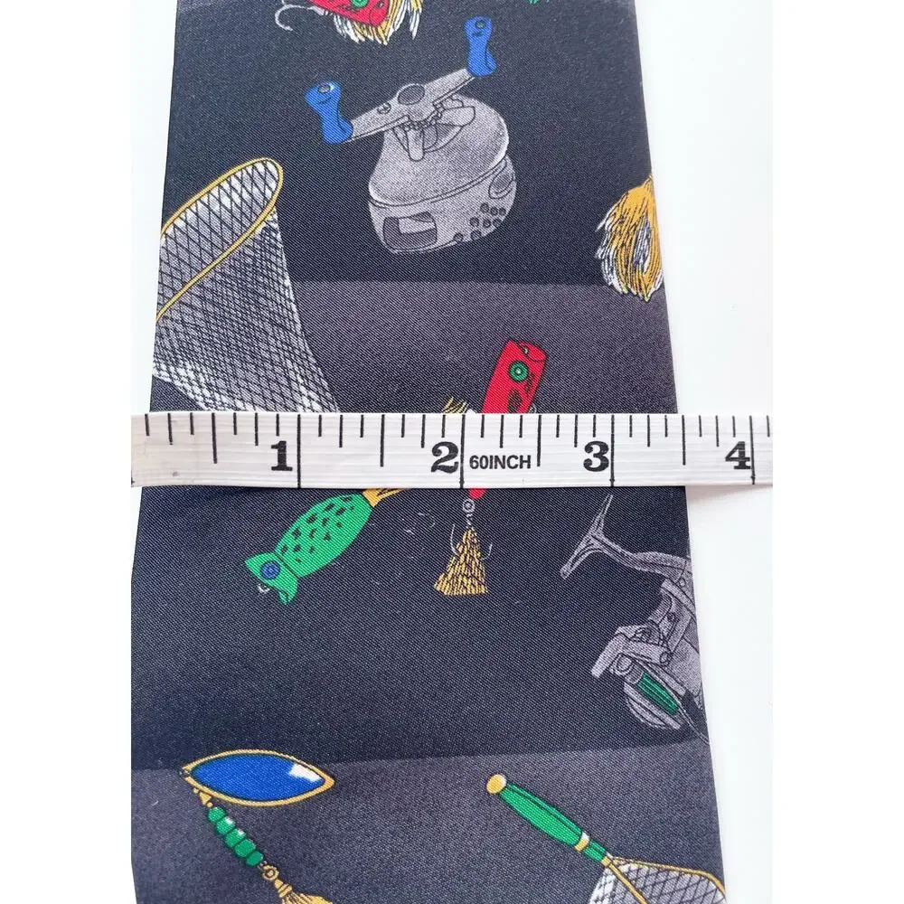 Vintage Keith Daniels Fly Fishing Themed Colorful Neck Tie